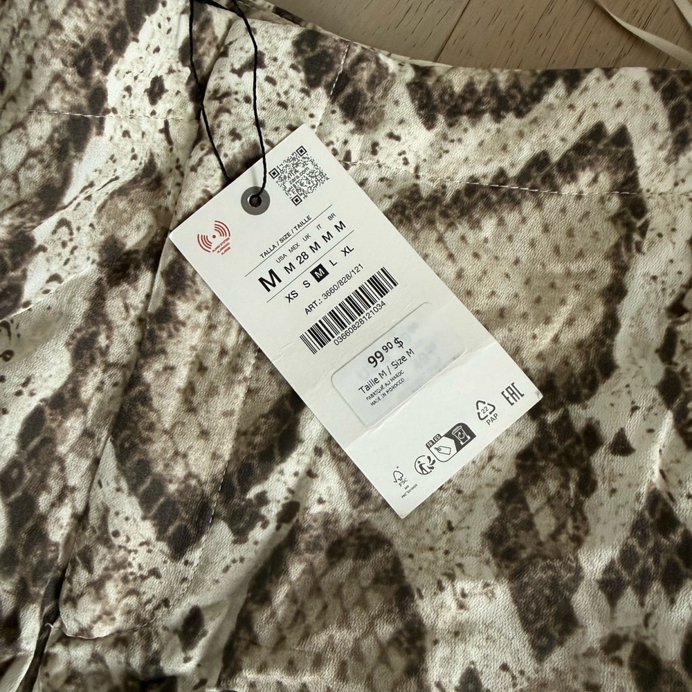 Zara - Wide leg flowy snake print trousers - Picture 2 of 5